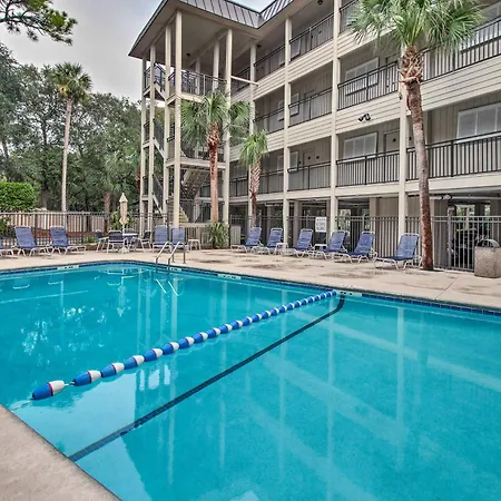 Hilton Head Condo Covered Balcony And Private Beach